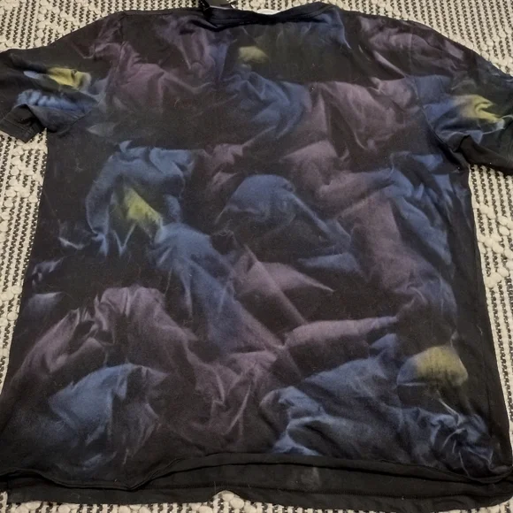 Saint Laurent men's archive logo tie dye shirt